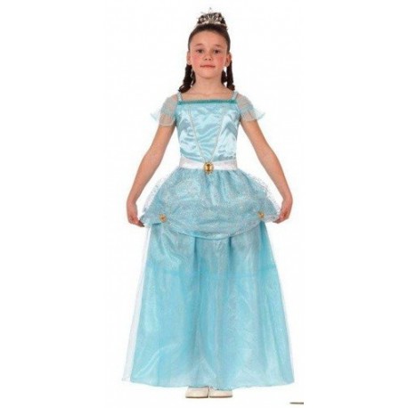Disfraz niña princesa azul 5 a 9 años