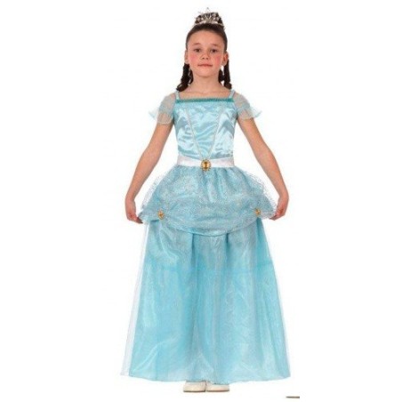 Disfraz niña princesa azul 5 a 9 años