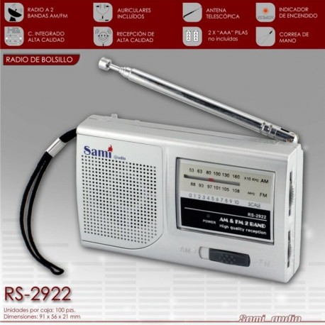 Radio transistor Sami RS2922 AM/FM 9x2x5,5cm