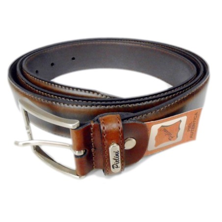 Cinturón caballero piel largo 125 cm marrón