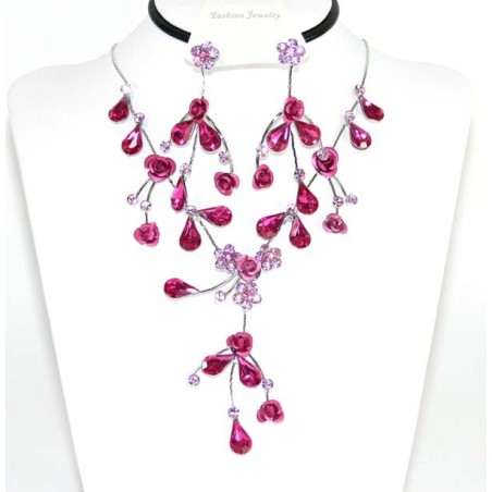 Conjunto pendientes y collar cristales Swarovski 41478