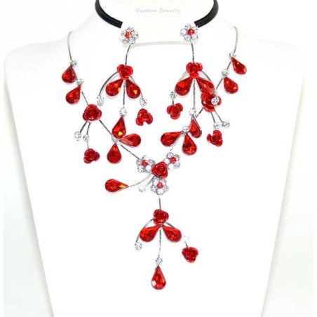 Conjunto pendientes y collar cristalesMod 41473