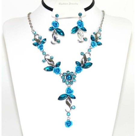 Conjunto pendientes y collar cristalesMod 41467