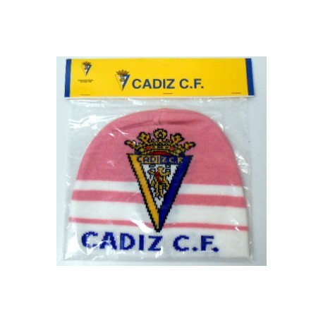Gorro lana adulto Cádiz Club de Fútbol Rosa