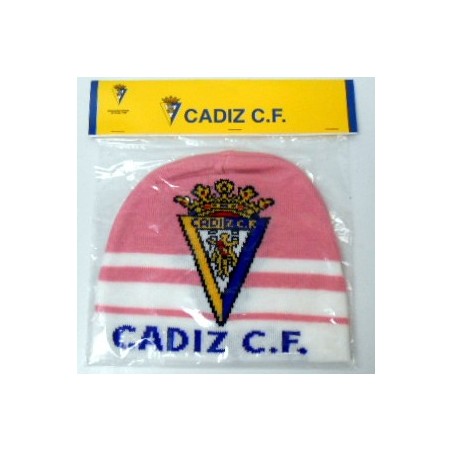 Gorro lana adulto Cádiz Club de Fútbol Rosa