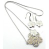 Conjunto pendientes y collar cristales Mod 358SV