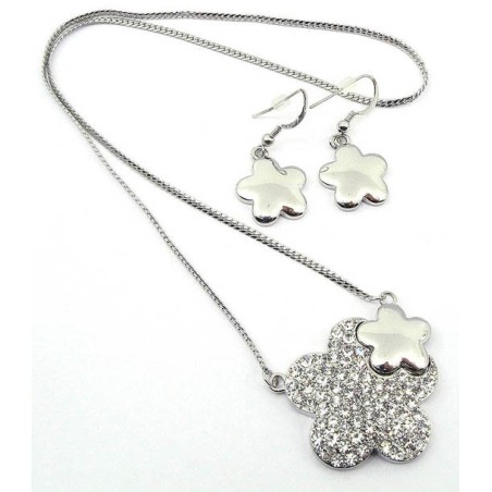 Conjunto pendientes y collar cristales Mod 358SVC