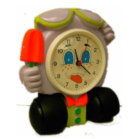 Reloj niño decoración con ruedas