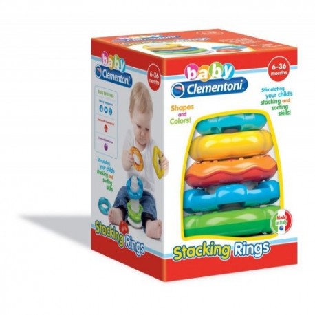 Clementoni anillas apilables juguete para bebés 6-36 meses