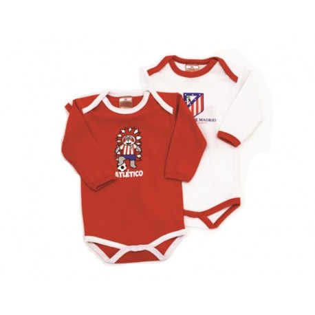 Pack 2 Bodys manga larga bebé Atletico de Madrid equipación