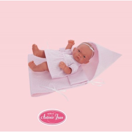 Muñeca Antonio Juan Pitu saco rosa 26 cm