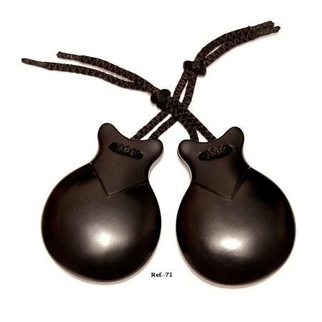 Castañuelas sevillanas fibra negro Talla 8 iniciación JALE