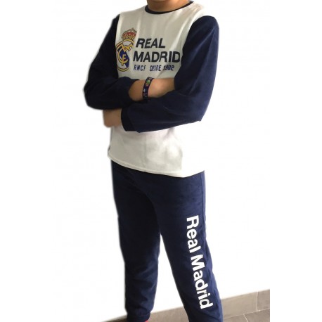 Pijama Real Madrid adulto invierno tejido terciopelo