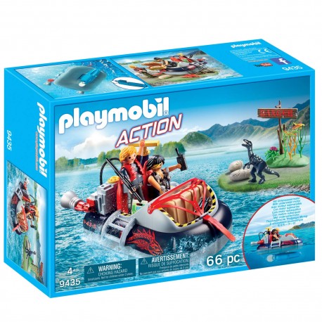 Playmobil 9435 Aerodeslizador con motor submarino cazadores furtivos de dinosaurios