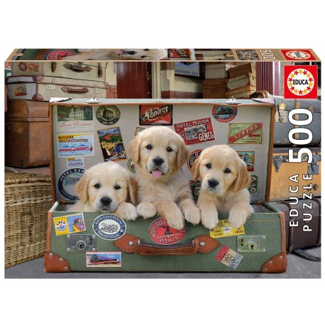 Puzzle de 500 Piezas Educa Borras Cachorros en el eque 48x34cm
