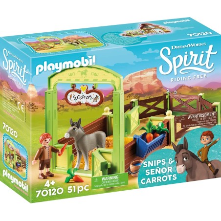 Playmobil 70120 Establo Trasqui y serñor Zanahoria Spirit