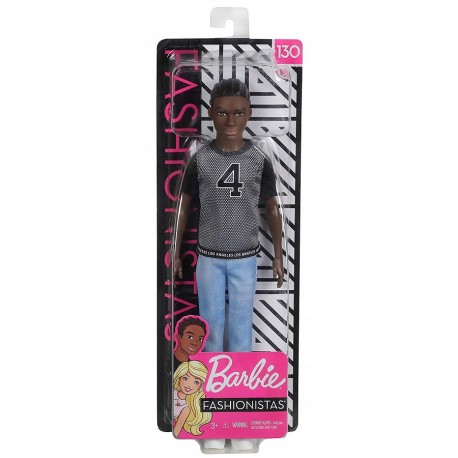 Muñeco Ken Fashionistas Mattel afroamericano con Camiseta Los Ángeles 