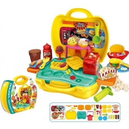 Maleta plastilinas snak bar 35 piezas - Juguetería