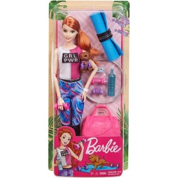 Muñeca Barbie bienestar ropa gimnasia y accesorios