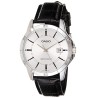 Reloj Casio Caballero MTP-V004L-7A esfera plateada correa piel negra