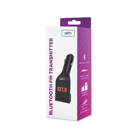 Transmisor sonido para radios de Coche FM por Bluetooht USB Micro Sd