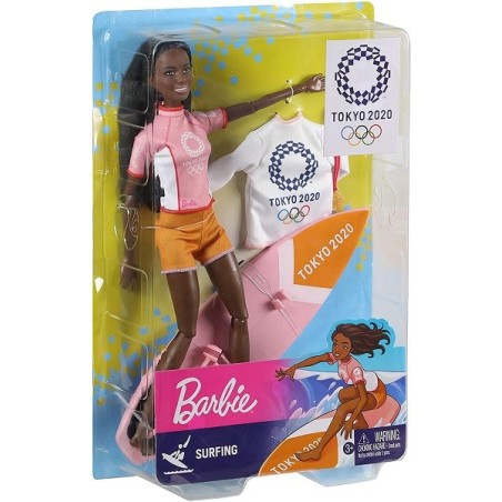 Barbie Juegos Olímpicos Tokio 2020 muñeca surfista