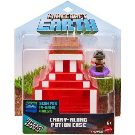 Minecraft estuche poción Earth de Minecraft y figura GKT45 Mattel