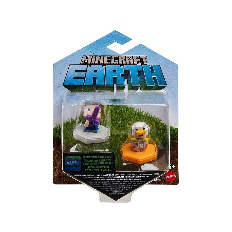 Minecraft pack 2 minifiguras Energia Earth Mattel
