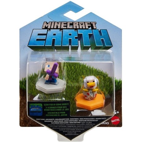 Minecraft pack 2 minifiguras Energia Earth Mattel