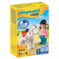 Playmobil 70404 1.2.3 Jinete con Caballo Playmobil 1.2.3