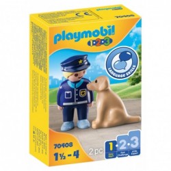 Playmobil 70408 1.2.3 Policía con Perro Playmobil 1.2.3