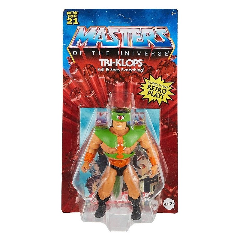 Muñeco Tri-Klops Masters of the Universe Mattel GNN84 15cm Incluye Comic