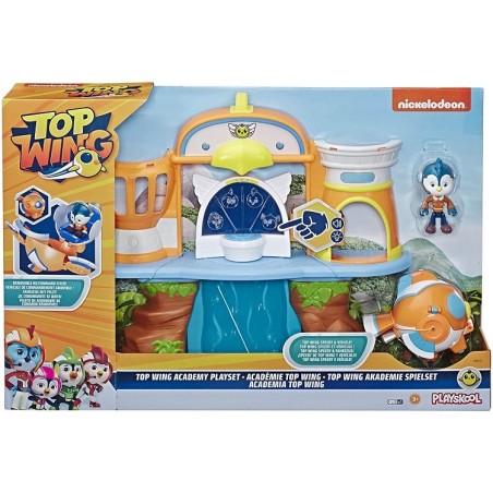 Top Wing Academia Hasbro Edad +3 años emite luces y sonidos E5613 incluye una figura y su vehículo