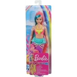 Muñeca Barbie Sirena Dreamtopia corona naranja GJK11 Mattel
