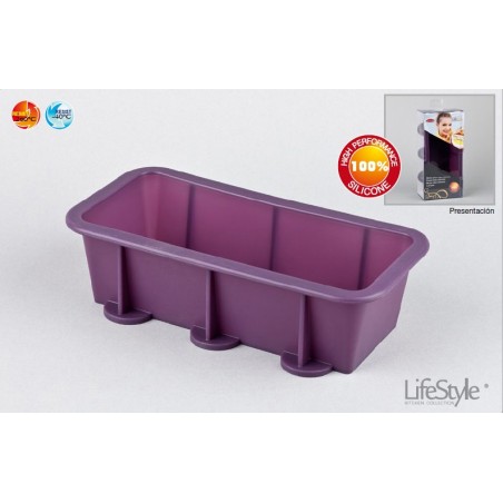 Molde silicona bizcocho rectangular
