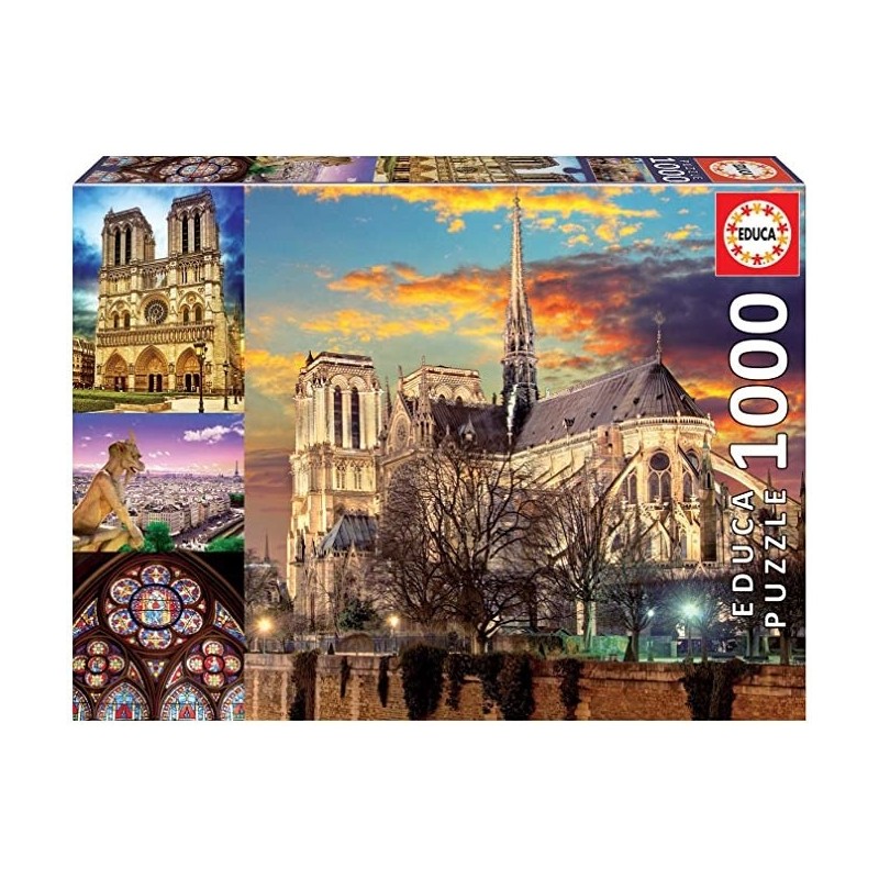 Puzzle 1000 piezas Collage de Notre Dame Educa Borras