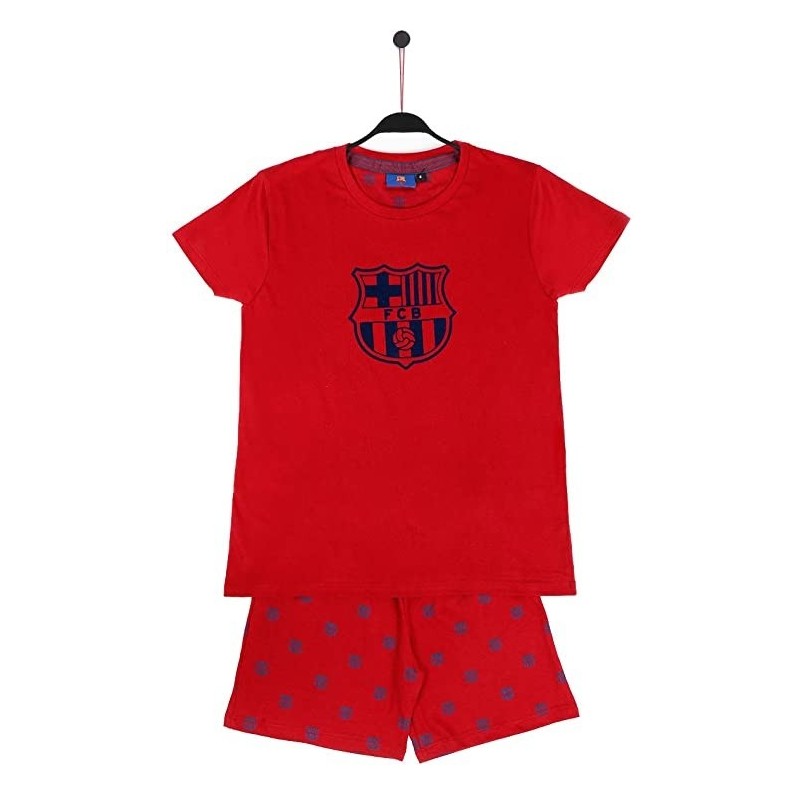 Fútbol Club Barcelona pijama niño verano rojo