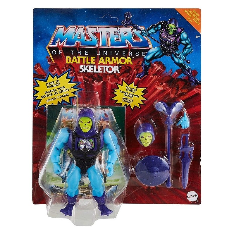 Masters of the Universe Figura Skeletor Deluxe muñeco articulado con accesorios Mattel GVL77