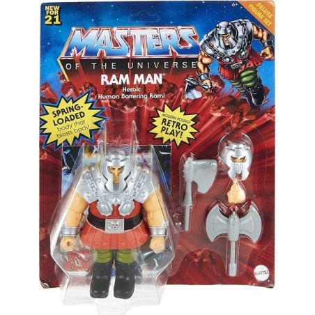 Masters of the Universe Figura Ram Man Deluxe muñeco articulado con accesorios Mattel GVL78