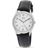 Reloj Casio Caballero MTP-1094E-7B caja de acero correa piel negra