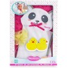 Ropa Nenuco para muñecos Nenuco talla S toalla capa de baño osito con esponja amarilla