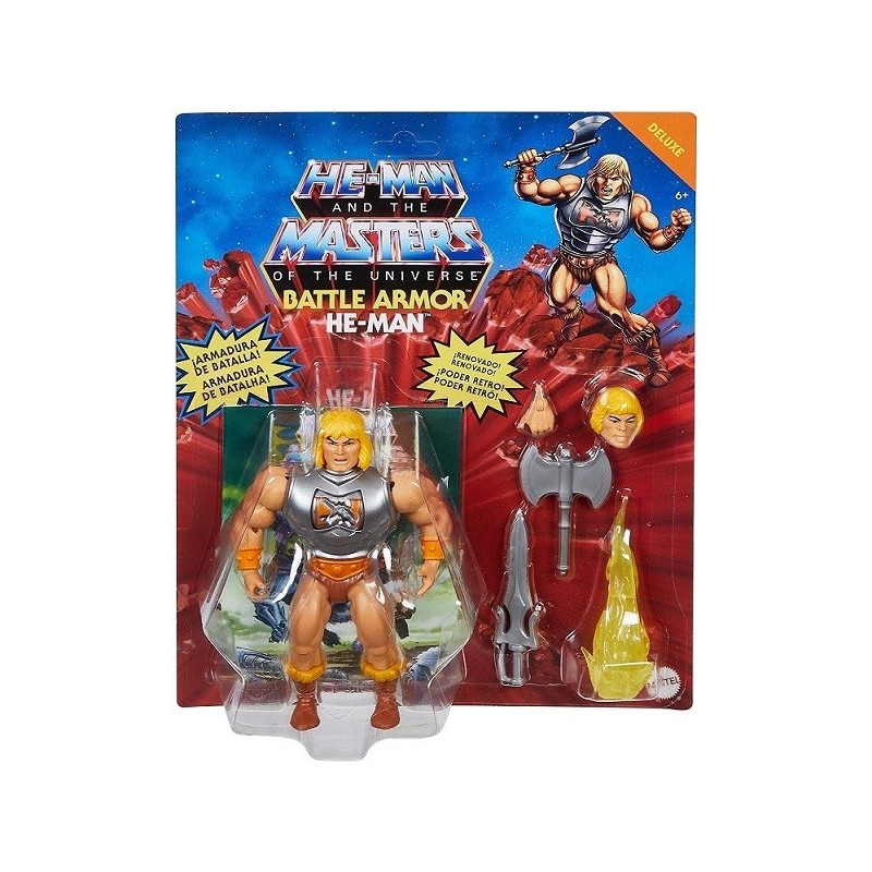 Masters of the Universe Figura He-Man deluxe muñeco articulado Mattel GVL76 piezas intercambiables