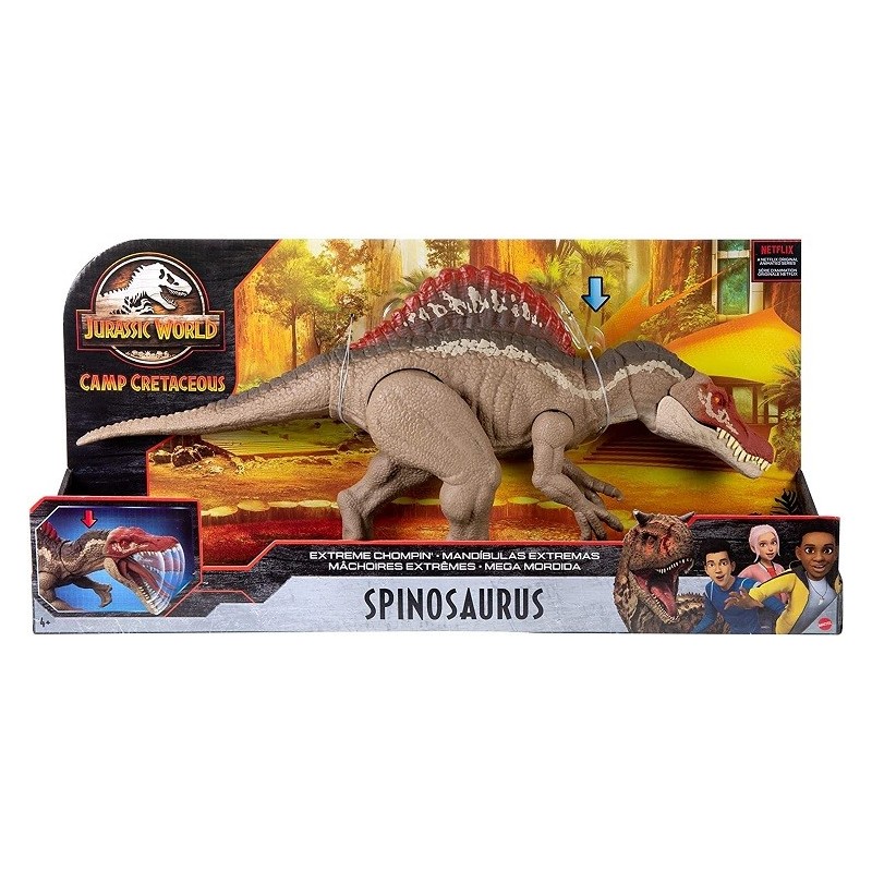 Jurassic World Dinosaurio Spinosaurus masticador Mattel HCG54 Camp Cretaceous