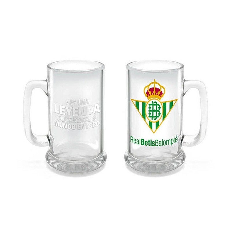 Jarra de Cerveza Real Betis Balompié cristal capacidad 28cl Hay una leyenda que recorre el mundo entero