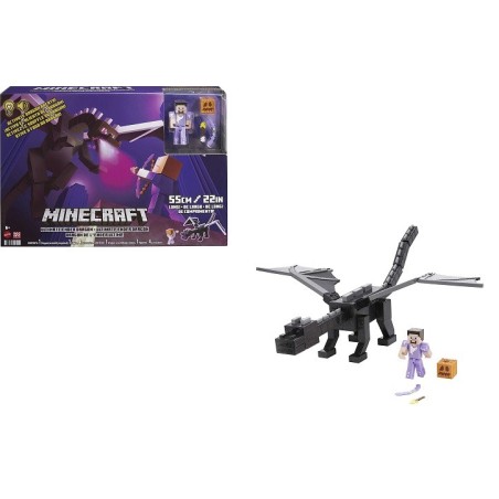 Minecraft Dragón de Ender definitivo Dragón de juguete con luces y sonidos, incluye 1 figura con accesorios Mattel GYR76