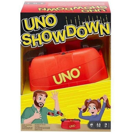 Mattel Juego Uno Showdown GKC04 GAMES para 2 a 10 jugadores mayores de 7 años
