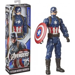 Muñeco Capitán América Marvel Avengers Titan Hero Series Figura de acción 30cm Hasbro