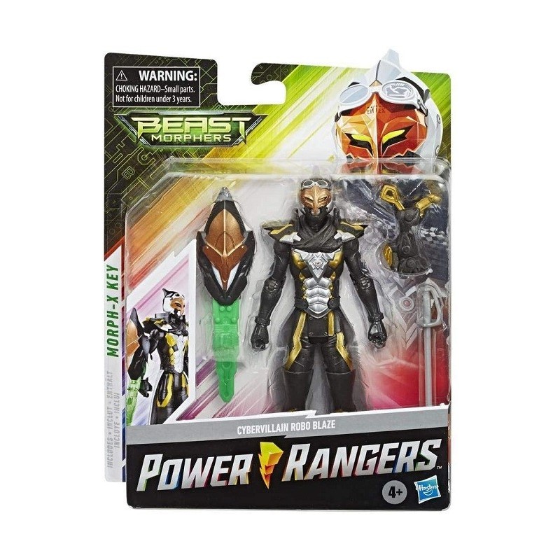 Muñeco Power Rangers Beast Morphers Figura 15 Cm Beast-X Cibervillain Robo Blaze