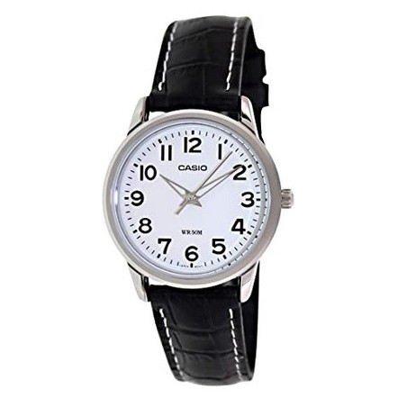 Reloj CASIO señora LTP-1303L-7B esfera blanca correa negra