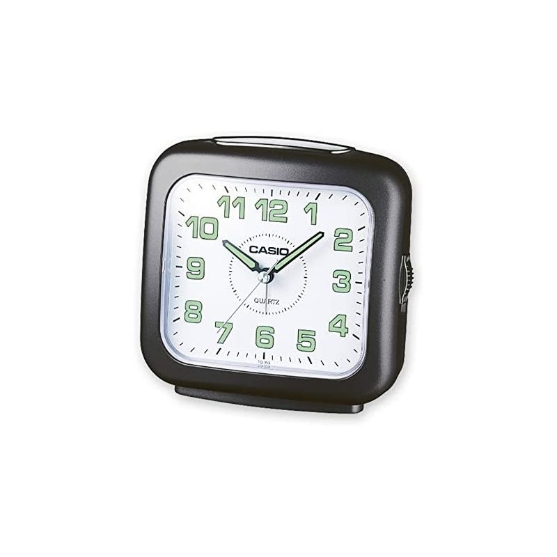 Despertador Casio TQ-359-1EF alarma repetición y con luz, color negro